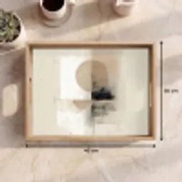 Cirkel - Compositie - Diepte - Beige Dienblad Rechthoek middel -USP_Formaat