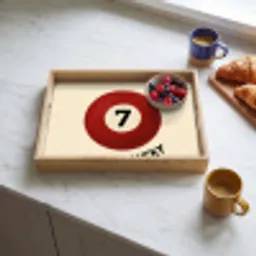 Cirkel - Zeven - Lucky - Rood Dienblad Rechthoek middel -sfeer2