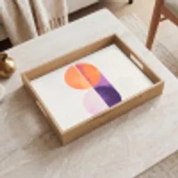 Cirkels - Abstract - Paars Dienblad Rechthoek middel -sfeer1