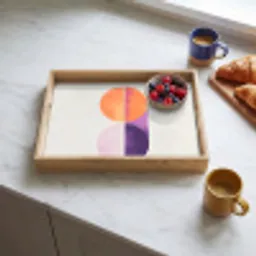 Cirkels - Abstract - Paars Dienblad Rechthoek middel -sfeer2
