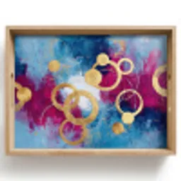 Cirkels - Goud - Abstract Dienblad Rechthoek middel -z3d_shopping