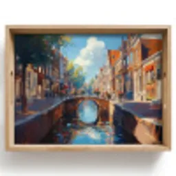 Stad - Gracht - Zon - Fietsen Dienblad Rechthoek middel -z3d_shopping