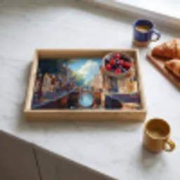 Stad - Gracht - Zon - Fietsen Dienblad Rechthoek middel -sfeer2