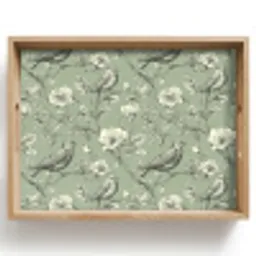 Klassiek - Botanisch - Groen Dienblad Rechthoek middel 911 -z3d_shopping