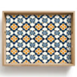 Klassiek - Geometrisch - Blauw Dienblad Rechthoek middel 911 -z3d_shopping