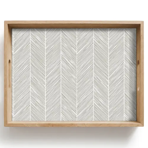 Klassiek - Visgraat - Grijs Dienblad Rechthoek middel 911 -z3d_shopping