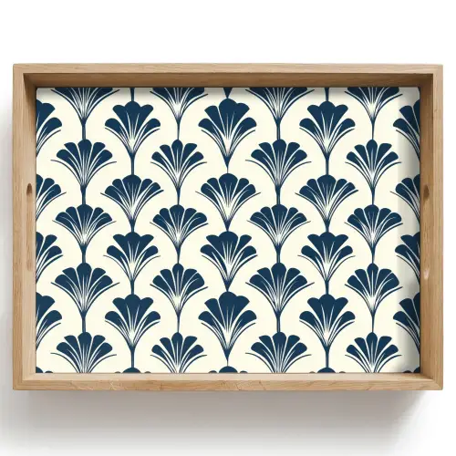 Klassiek - Motief - Blauw Dienblad Rechthoek middel 911 -z3d_shopping