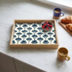 Klassiek - Motief - Blauw Dienblad Rechthoek middel 911 -sfeer2
