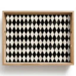 Klassiek - Patroon - Zwart Dienblad Rechthoek middel 911 -z3d_shopping