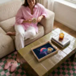 Wolk - Bliksemschicht - Driehoeken - Lijnen Dienblad Rechthoek middel -sfeer3