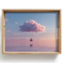 Wolk - Schommel - Kleurrijke lucht Dienblad Rechthoek middel -z3d_shopping