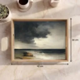 Kust - Golven - Rots - Storm Dienblad Rechthoek middel -USP_Formaat