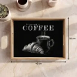 Koffie - Croissant - Tekst Dienblad Rechthoek middel -USP_Formaat