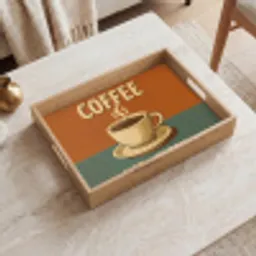 Koffie - Kop - Vintage - Quote Dienblad Rechthoek middel -sfeer1