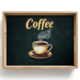 Koffie - Schotel - Koffiebonen - Retro Dienblad Rechthoek middel -z3d_shopping