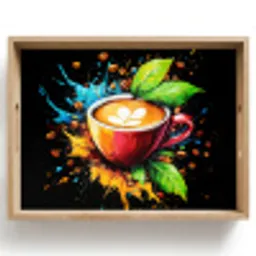 Koffie - Graffiti - Drinken - Abstract Dienblad Rechthoek middel -z3d_shopping