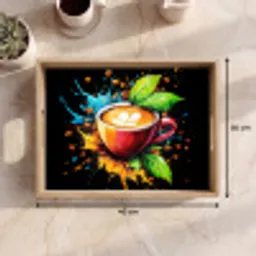 Koffie - Graffiti - Drinken - Abstract Dienblad Rechthoek middel -USP_Formaat