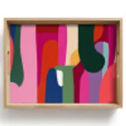 Kleurvakken - Recht - Rond - Abstract Dienblad Rechthoek middel -z3d_shopping