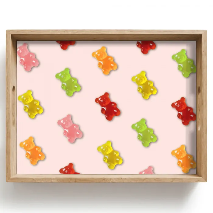 Kleur - Snoep - Roze Dienblad Rechthoek middel -z3d_shopping