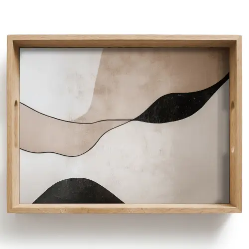 Contourlijnen - Abstracte landschap Dienblad Rechthoek middel -z3d_shopping