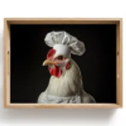 Kok - Rood - Kip Dienblad Rechthoek middel -z3d_shopping