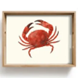 Krab - Felrood - Poten Dienblad Rechthoek middel -z3d_shopping