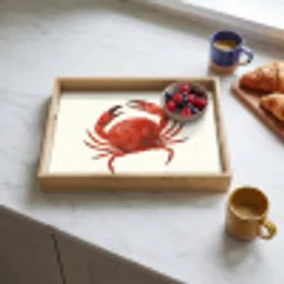 Krab - Felrood - Poten Dienblad Rechthoek middel -sfeer2