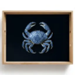 Krab - Delfts blauw - Dieren Dienblad Rechthoek middel -z3d_shopping