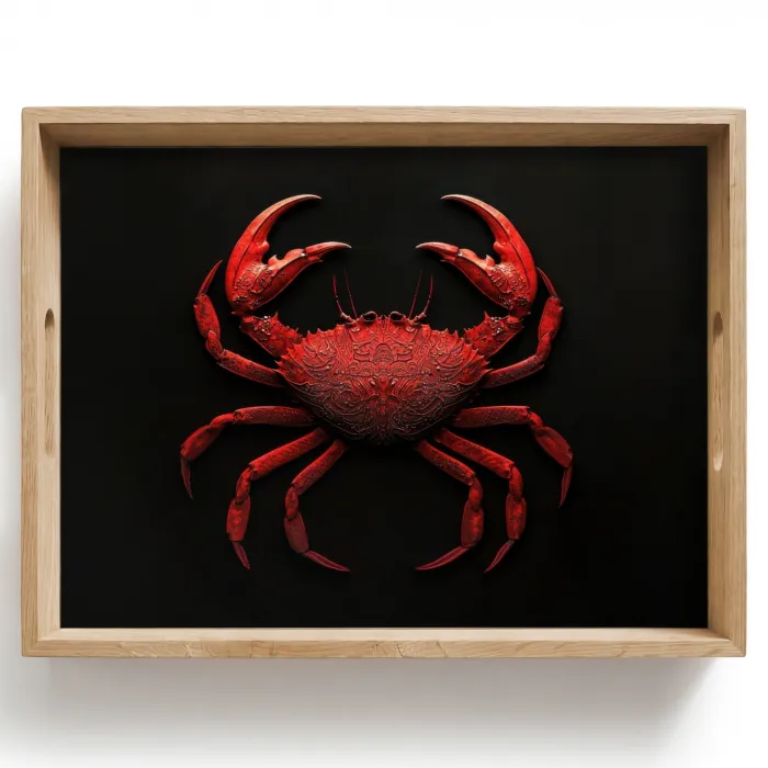 Krab - Rood - Vissen - Schaaldieren Dienblad Rechthoek middel -z3d_shopping