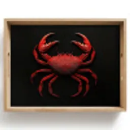 Krab - Rood - Vissen - Schaaldieren Dienblad Rechthoek middel -z3d_shopping