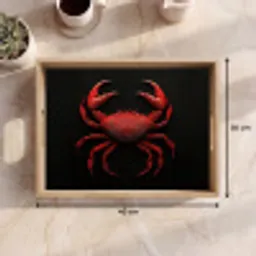 Krab - Rood - Vissen - Schaaldieren Dienblad Rechthoek middel -USP_Formaat