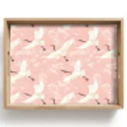Kraanvogels - Bloesem - Roze Dienblad Rechthoek middel 911 -z3d_shopping