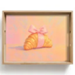 Croissant - Strik - Roze Dienblad Rechthoek middel -z3d_shopping