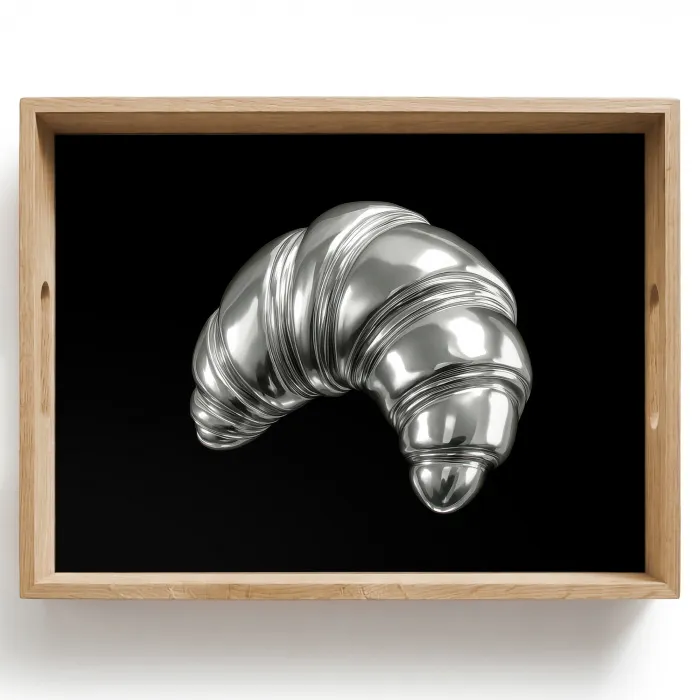 Croissant - Metaal - Zilver Dienblad Rechthoek middel -z3d_shopping