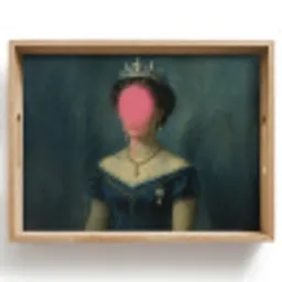 Kroon - Roze druipend verf - Portret Dienblad Rechthoek middel -z3d_shopping