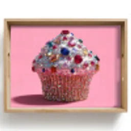 Cupcake - Kleurrijk - Edelstenen Dienblad Rechthoek middel -z3d_shopping