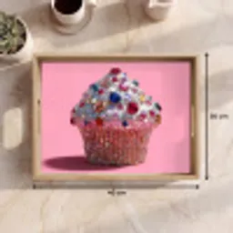 Cupcake - Kleurrijk - Edelstenen Dienblad Rechthoek middel -USP_Formaat