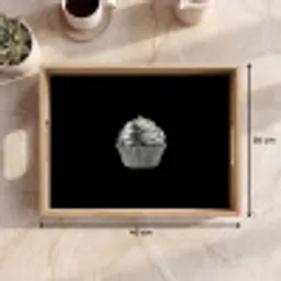 Cupcake - Luxueus - Zilver Dienblad Rechthoek middel -USP_Formaat