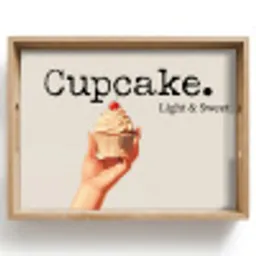 Cupcake - Zoet - Kers Dienblad Rechthoek middel -z3d_shopping