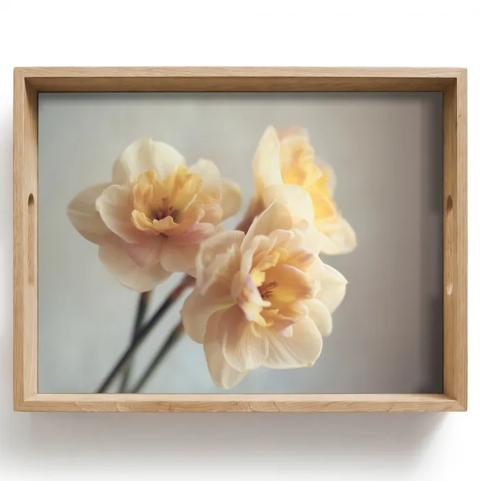 Narcissen - Geel - Bloemblaadjes Dienblad Rechthoek middel -z3d_shopping