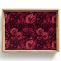 Dahlias - Bloemen - Rood Dienblad Rechthoek middel 911 -z3d_shopping