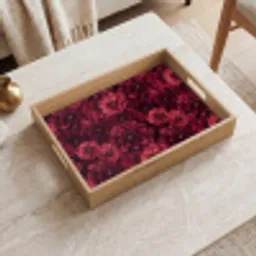 Dahlias - Bloemen - Rood Dienblad Rechthoek middel 911 -sfeer1