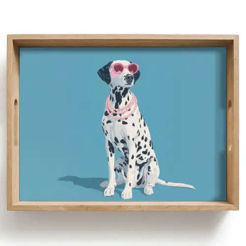 Dalmatiër - Zonnebril - Blauw Dienblad Rechthoek middel -z3d_shopping