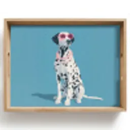 Dalmatiër - Zonnebril - Blauw Dienblad Rechthoek middel -z3d_shopping