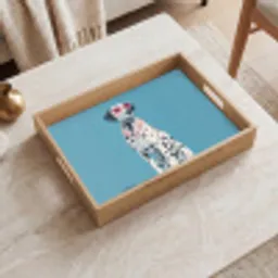 Dalmatiër - Zonnebril - Blauw Dienblad Rechthoek middel -sfeer1