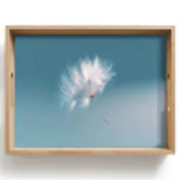 Paardenbloempluisje - Blauw - Lucht Dienblad Rechthoek middel -z3d_shopping