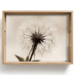 Paardenbloem - Minimalistisch - Wit Dienblad Rechthoek middel -z3d_shopping