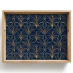 Deco - Waaier - Blauw Dienblad Rechthoek middel 911 -z3d_shopping