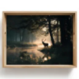 Hert - Bosbeek - Mystiek Dienblad Rechthoek middel -z3d_shopping