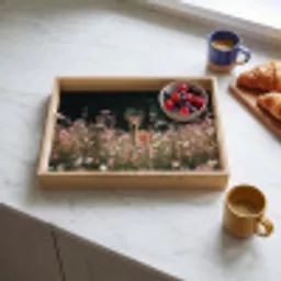 Hert - Wilde bloemen - Bos Dienblad Rechthoek middel -sfeer2